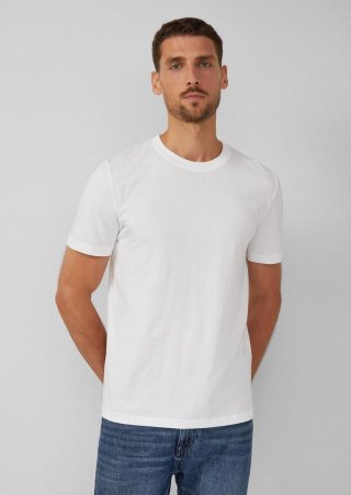 s.Oliver Weiches Kurzarm-T-Shirt aus Baumwoll-Jersey im 5er-Pack - weiß