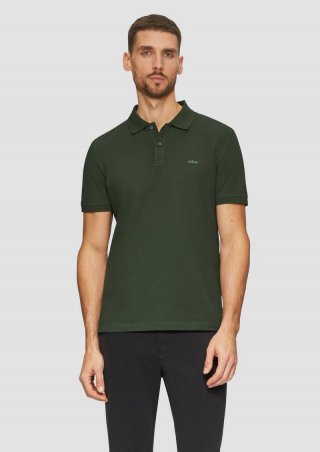 s.Oliver Poloshirt aus Baumwollpiqué - tannengrün