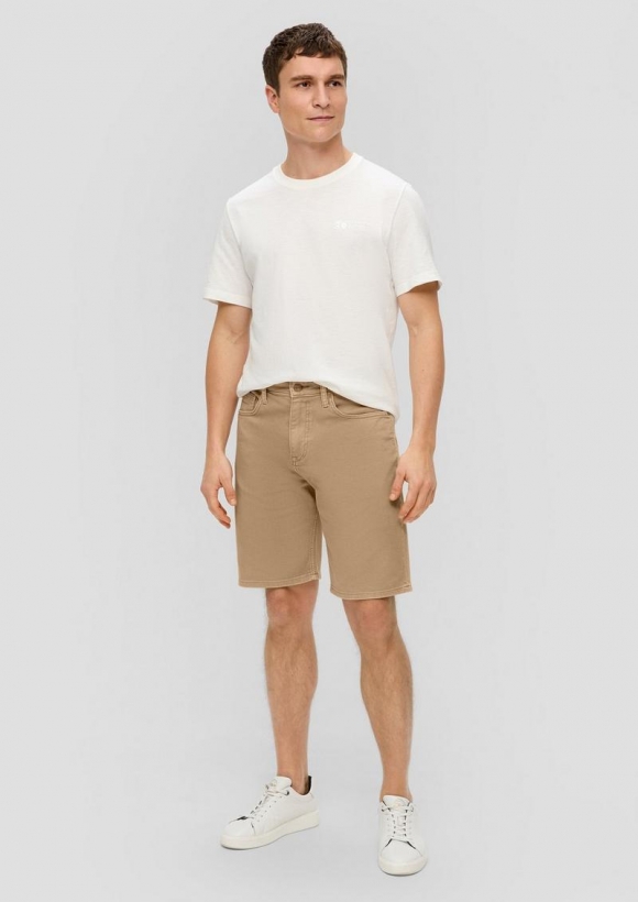 s.Oliver Jeans-Shorts / Regular Fit / High Rise / Straight Leg - sandstein