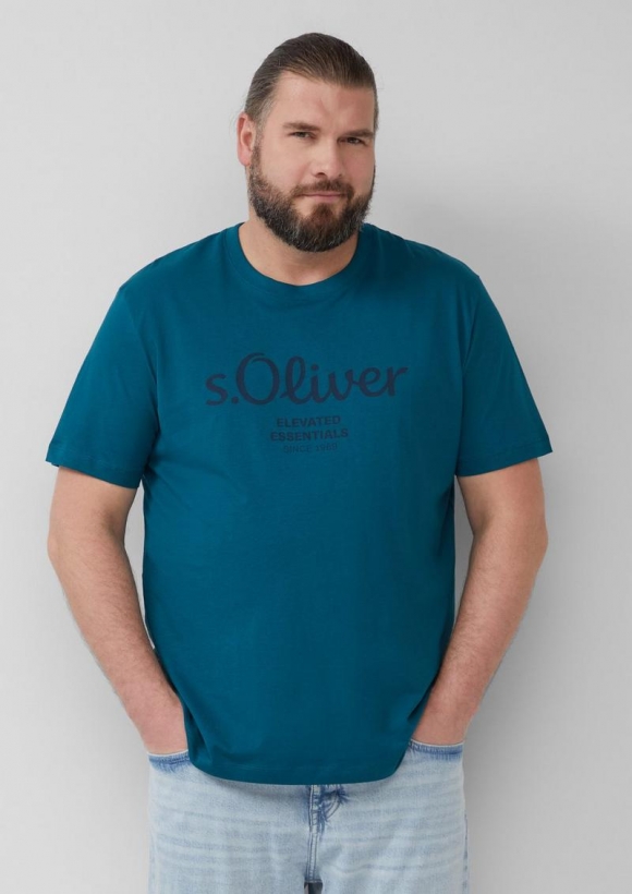 s.Oliver T-Shirt mit Logo-Print - petrol
