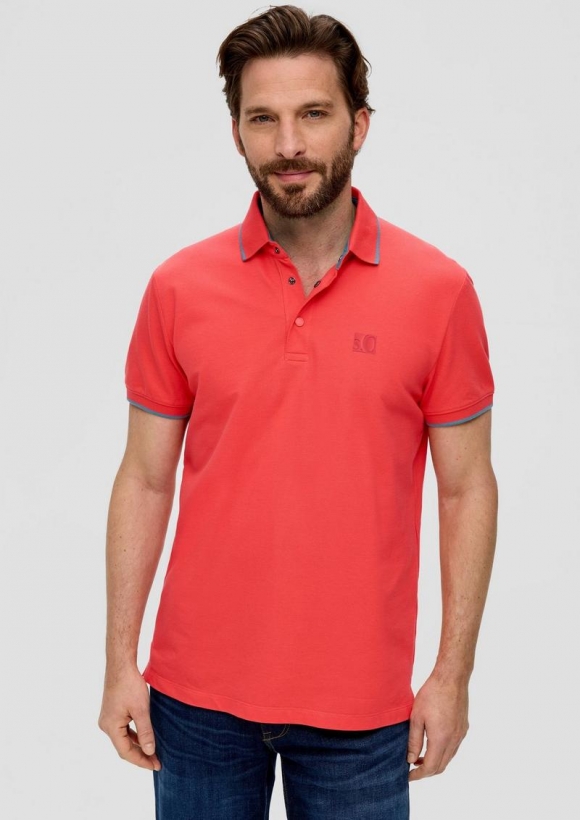 s.Oliver Poloshirt mit Logo - dunkelorange