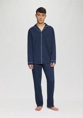 s.Oliver Pyjama aus Baumwolle - navy