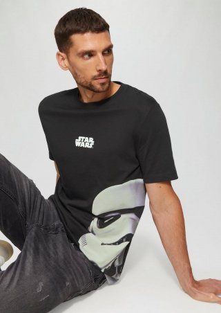s.Oliver T-Shirt mit Star Wars™ Print - schwarz