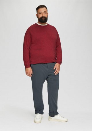 s.Oliver Regular: Chino-Jogger mit elastischem Bund - schiefergrau
