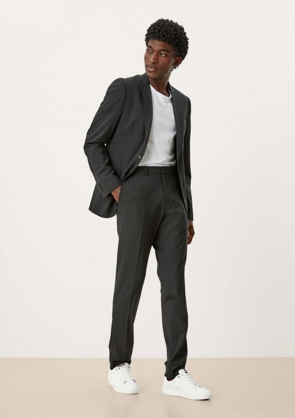 s.Oliver Slim Fit: Hose mit Hyperstretch - schwarz