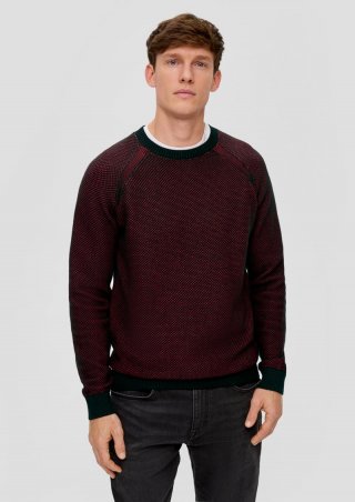s.Oliver Strickpullover mit Crew Neck - schwarz