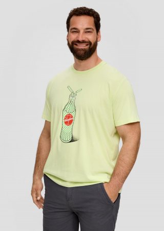 s.Oliver Jersey-T-Shirt mit Sinalco®-Print - limettengrün