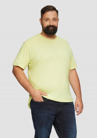 s.Oliver T-Shirt aus Baumwoll-Jersey mit Logo-Print - limettengrün