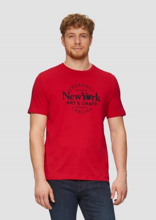 s.Oliver T-Shirt mit Frontprint - rot