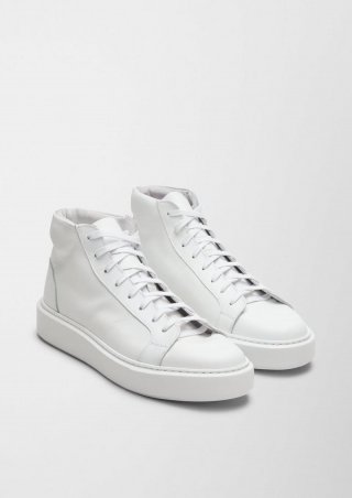 s.Oliver High Top-Sneaker aus Leder - weiß