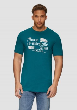 s.Oliver T-Shirt mit Front-Print - petrol