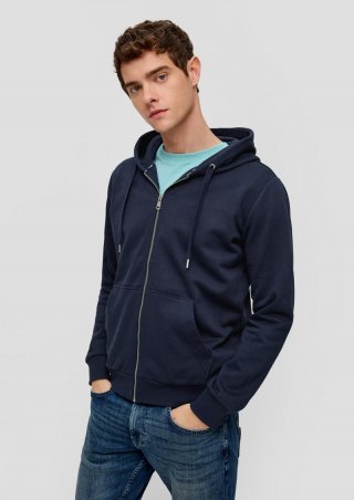s.Oliver Basic-Sweatjacke - tiefblau