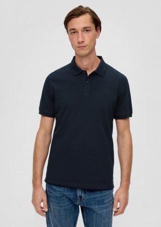 s.Oliver Poloshirt aus Baumwollpiqué - navy