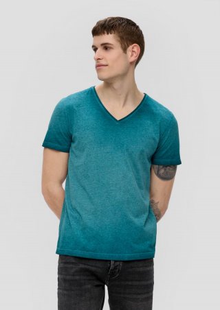 s.Oliver T-Shirt aus Baumwollmix - petrol