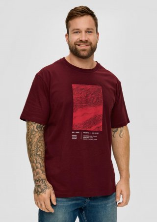 s.Oliver T-Shirt mit Frontprint - bordeaux