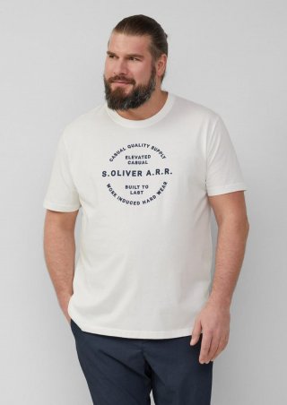 s.Oliver T-Shirt mit Artwork - weiß