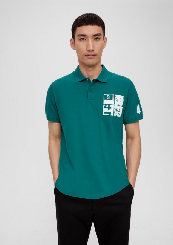 s.Oliver Poloshirt aus Baumwollstretch - smaragd