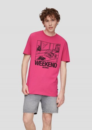 s.Oliver Baumwollshirt mit Frontprint - altrosa