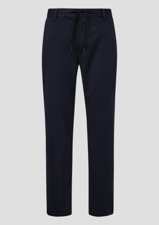 s.Oliver Chino-Jogger aus Jersey - tiefblau