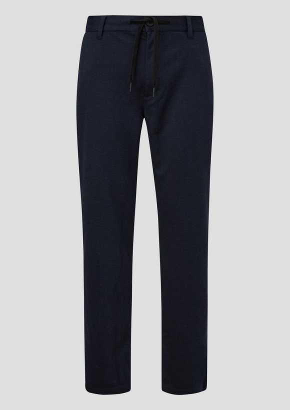 s.Oliver Chino-Jogger aus Jersey - tiefblau