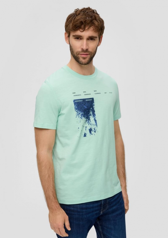 s.Oliver T-Shirt mit Rundhalsausschnitt - minze