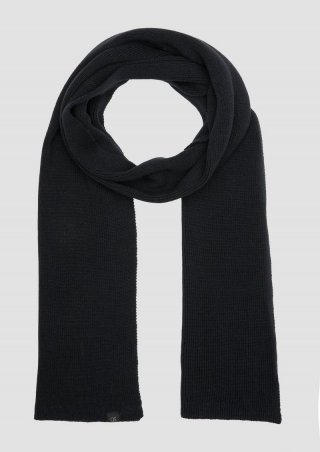 s.Oliver Schal aus Baumwollstrick - navy