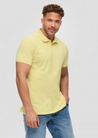 s.Oliver Poloshirt mit Piquéstruktur - helles zitrone