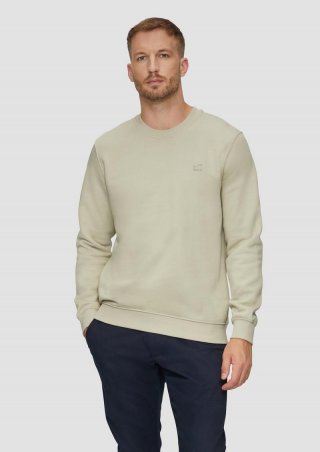 s.Oliver Sweatshirt mit Logo - beige