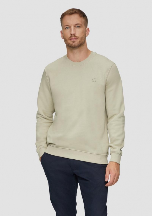 s.Oliver Sweatshirt mit Logo - beige