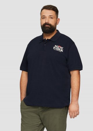 s.Oliver Poloshirt aus Baumwollpiqué mit Peanuts®-Motiv - navy