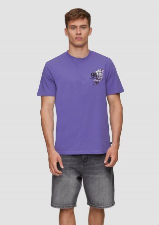 s.Oliver Baumwollshirt mit Brustprint - lila
