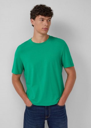 s.Oliver Baumwoll-T-Shirt mit Logo-Print - grün