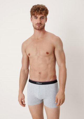 s.Oliver Boxershort im 3er-Pack - schiefergrau