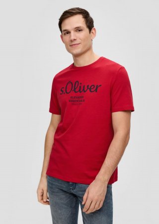 s.Oliver T-Shirt mit Logo-Print - chilirot
