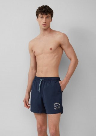 s.Oliver Badeshorts mit Artwork und Eingrifftaschen - tiefblau