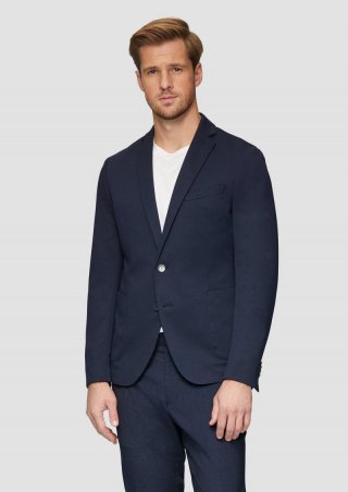 s.Oliver s.O JOGG: Anzugsakko aus Stretch-Jersey - navy