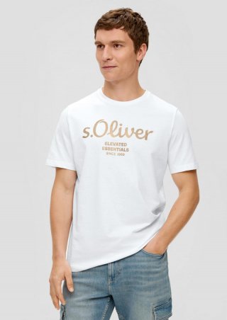 s.Oliver T-Shirt mit Frontprint - weiß