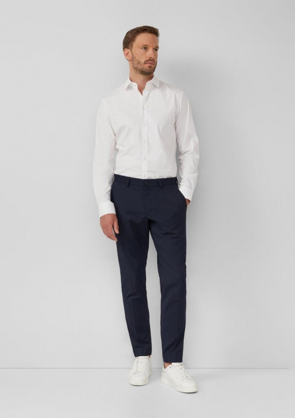s.Oliver s.O PURE: Feine Anzughose aus Stretch-Gewebe - navy