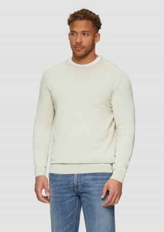 s.Oliver Strickpullover mit Raglanärmeln - helles beige