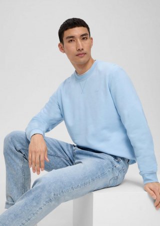 s.Oliver Sweatshirt mit Logo-Detail - hellblau