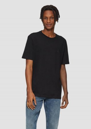 s.Oliver T-Shirt mit Rundhalsausschnitt - schwarz