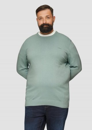 s.Oliver Strickpullover mit Crewneck - salbeigrün