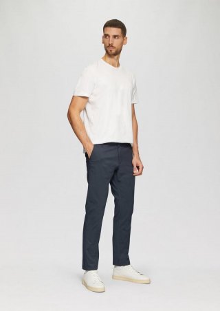 s.Oliver Phoenix: Fein gemusterte Hose mit Straight Leg - navy
