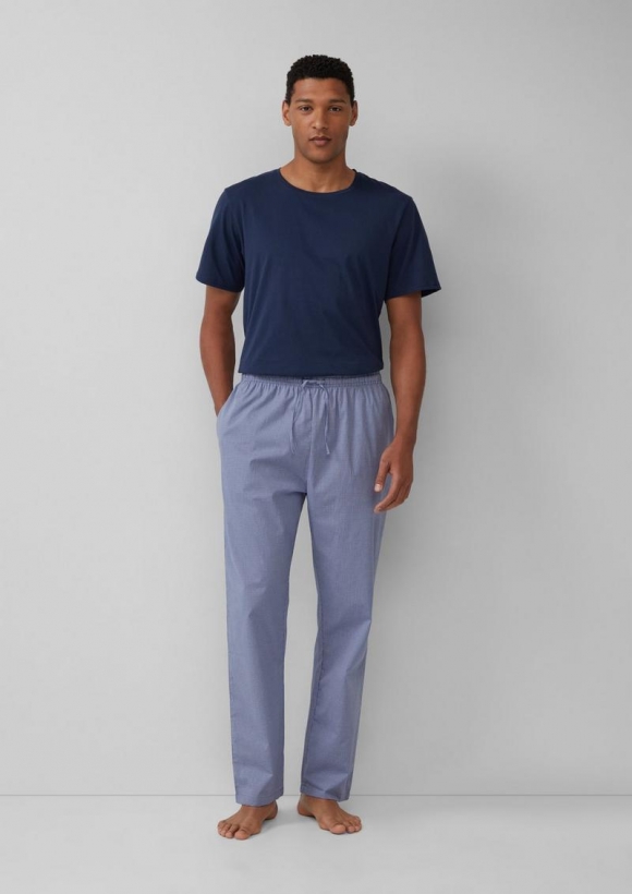 s.Oliver Pyjama-Hose mit Eingrifftaschen - blau