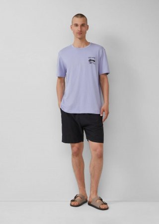 s.Oliver Shorts aus Leinenmix - schwarz
