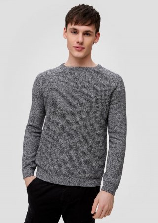 s.Oliver Strickpullover mit Raglanärmeln - schwarz