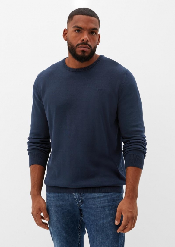 s.Oliver Pullover aus Feinstrick - navy