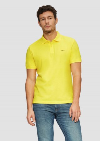s.Oliver Poloshirt aus Baumwollpiqué - zitrone