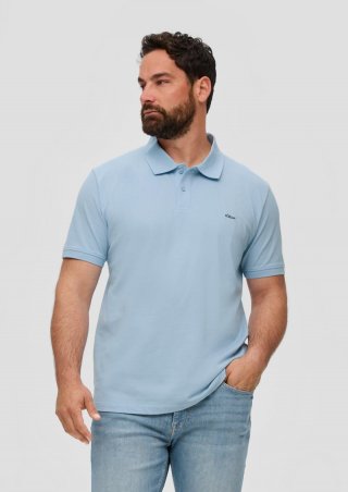 s.Oliver Poloshirt mit Piquéstruktur - hellblau