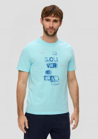 s.Oliver T-Shirt mit Artwork - ozeangrün